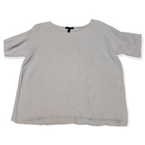 Eileen Fisher Short Sleeve Scoop Neck Lightweight Sweater